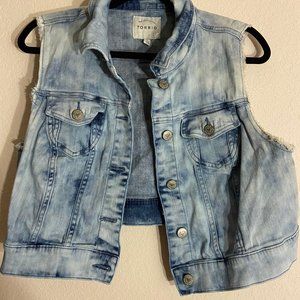 Cropped Jean Vest- Torrid